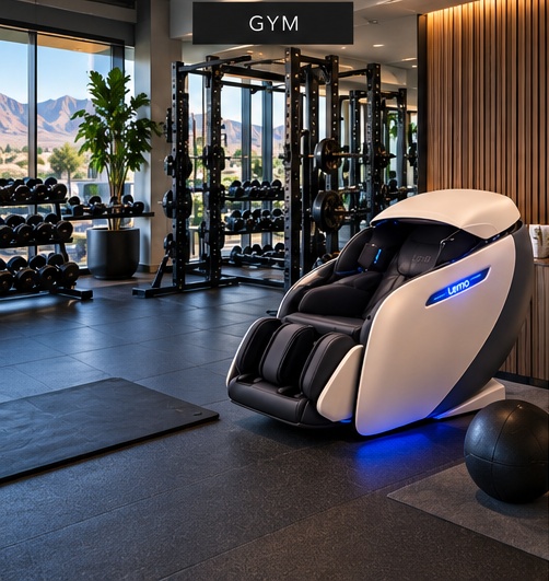 Lemo massage chair in a gym